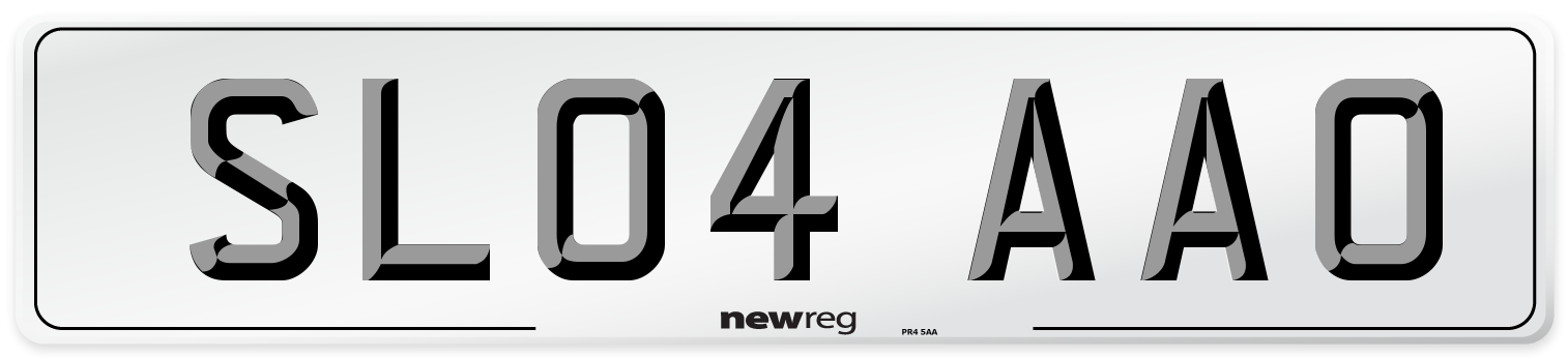 SL04 AAO Number Plate from New Reg